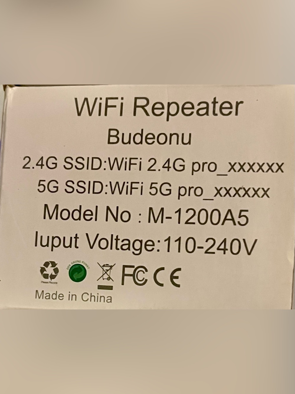 M-1200A5 White WiFi Repeater - Dual Band 2.4G/5G - new in box